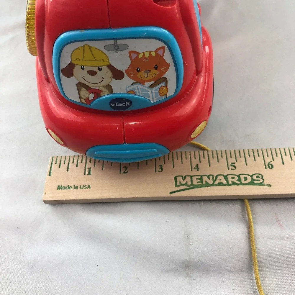 VTech Drop and Go Dump Truck Red Yellow Toddler Learning Toy Pull Along Truck
